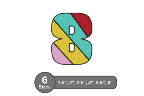 Candy Stripe Number - 8