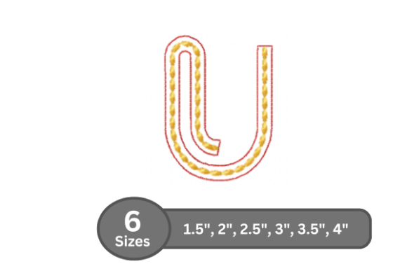 Rope Twist Alphabet - U